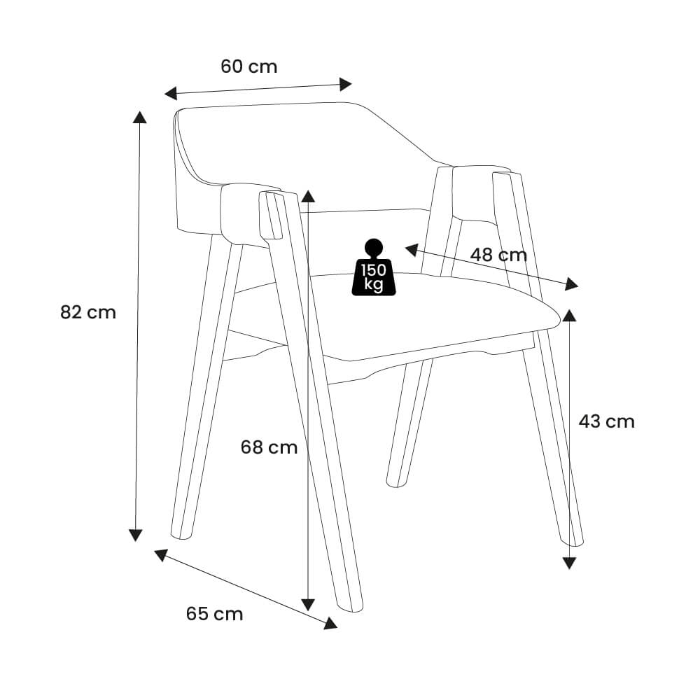 Conjunto 4 Cadeiras de Jantar Ottawa Cappuccino Korino Perolado - 58980