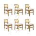 Conjunto 6 Cadeiras de Jantar Hanna Tela Natural e Linho Off White - WP 59096