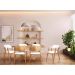 Conjunto 6 Cadeiras de Jantar Ottawa Amêndoa e Bouclé Off White - 59188