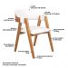 Conjunto 6 Cadeiras de Jantar Ottawa Amêndoa e Bouclé Off White - 59188