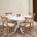 Conjunto 6 Cadeiras de Jantar X Espanha Estofada Amêndoa e Linho Off White - Wood Prime 59010