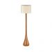 Luminária de Chão Dante Champagne e Linho Cru - Wood Prime VM 58478