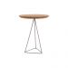 Mesa Lateral Alta Ronse Cinamomo Amêndoa com Pés de Ferro Champagne - Wood Prime 58484