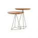 Mesa Lateral Alta Ronse Cinamomo Amêndoa com Pés de Ferro Champagne - Wood Prime 58484