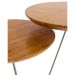 Mesa Lateral Alta Ronse Cinamomo Amêndoa com Pés de Ferro Champagne - Wood Prime 58484