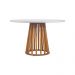 Mesa de Jantar Ripada Tokyo Redonda 110 cm Fendi e Amêndoa - 58432