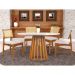 Mesa de Jantar Ripada Tokyo Redonda 110 cm Fendi e Amêndoa - 58432
