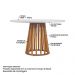 Mesa de Jantar Ripada Tokyo Redonda 110 cm Fendi e Amêndoa - 58432