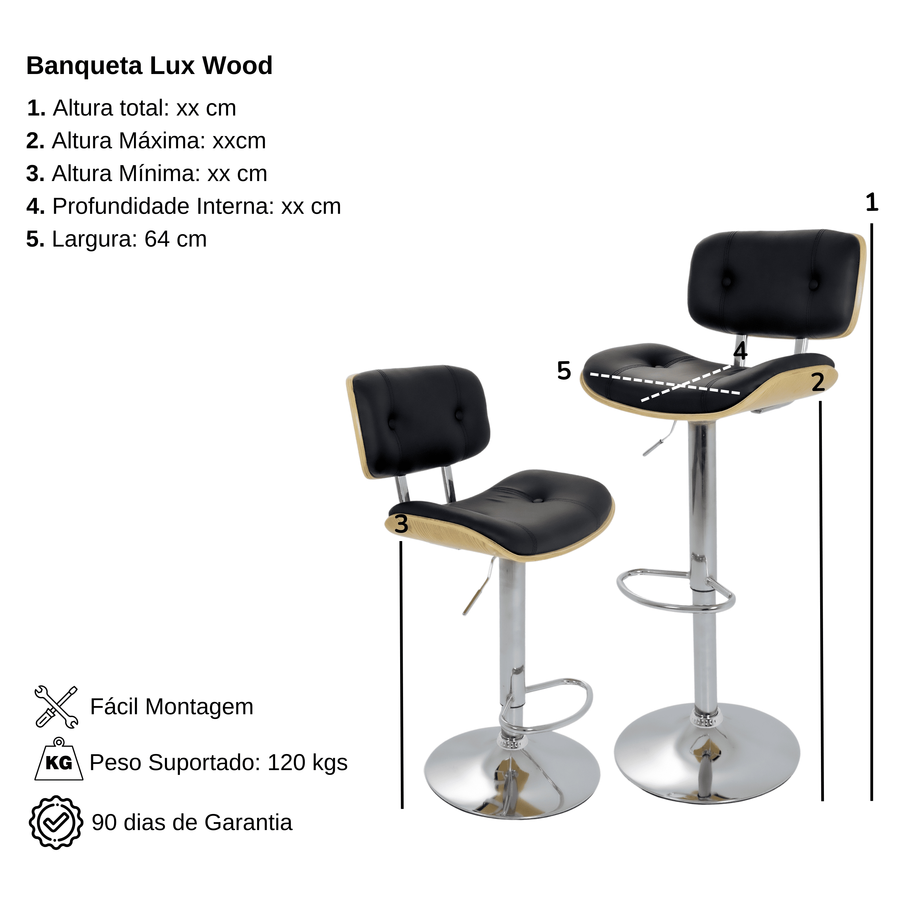 Banqueta Lux Wood