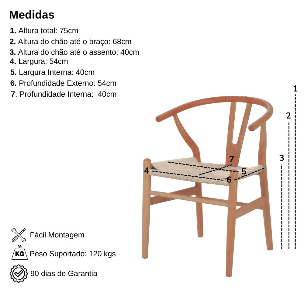 Cadeira Wish Bone Madeira