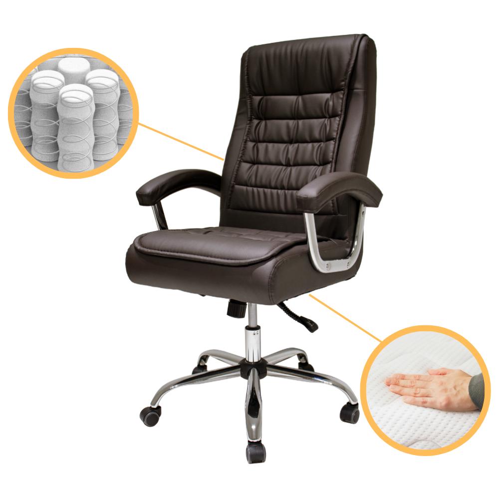 Kit 2 Cadeiras de Escritório Big Presidente Marrom