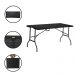 Mesa Dobrável de Plástico Preta 152 X 70 CM