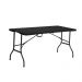 Mesa Dobrável de Plástico Preta 152 X 70 CM