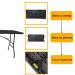 Mesa Dobrável de Plástico Preta 152 X 70 CM