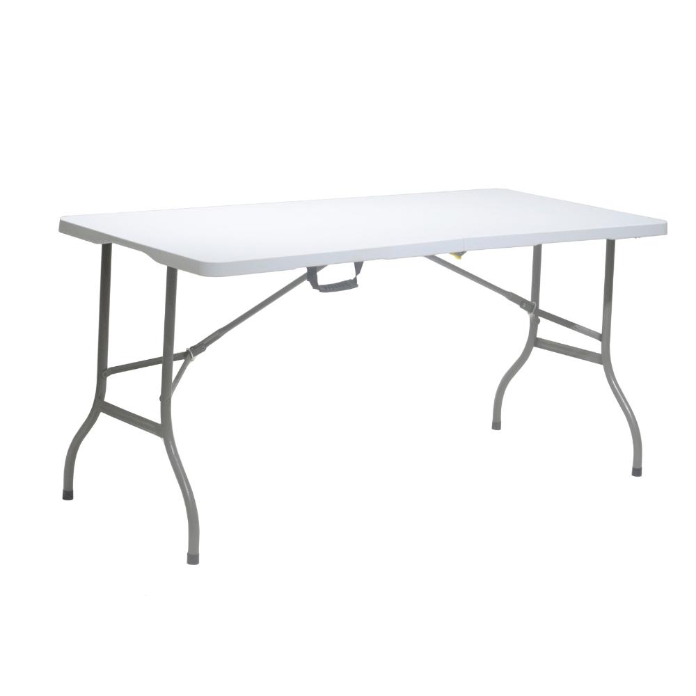 Mesa Dobrável de Polipropileno 152cm x 70cm Branca