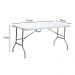 Mesa Dobrável de Polipropileno 152cm x 70cm Branca