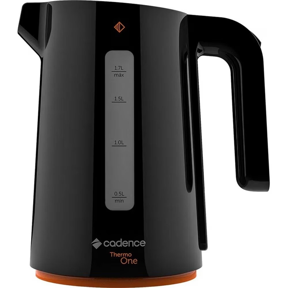 Chaleira Elétrica Cadence Contrast 1,7 Litros, Preta 220 Volts