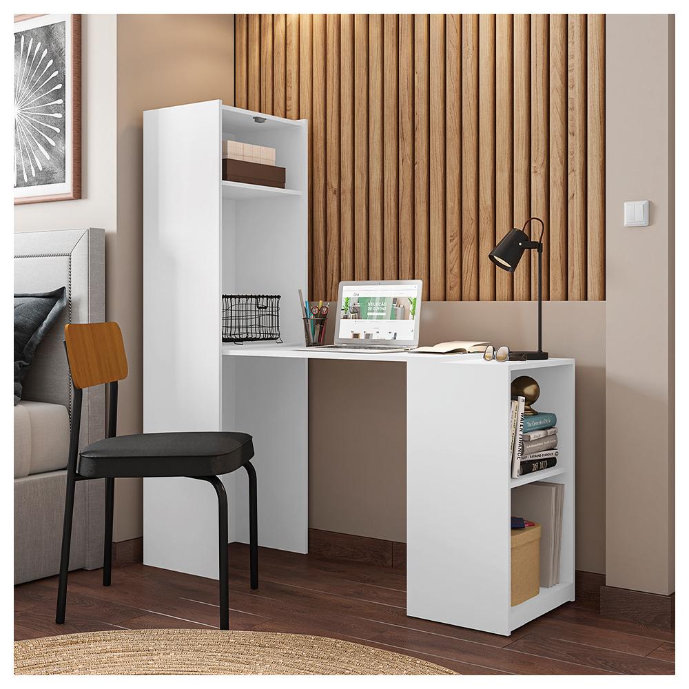 Armário Multiuso Com Mesa Auxiliar Mult Max Branco Caemmun