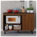 Balcão Cozinha Cooktop Buffet Cook 1 Porta Marrom Caemmun
