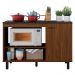 Balcão Cozinha Cooktop Buffet Cook 1 Porta Marrom Caemmun