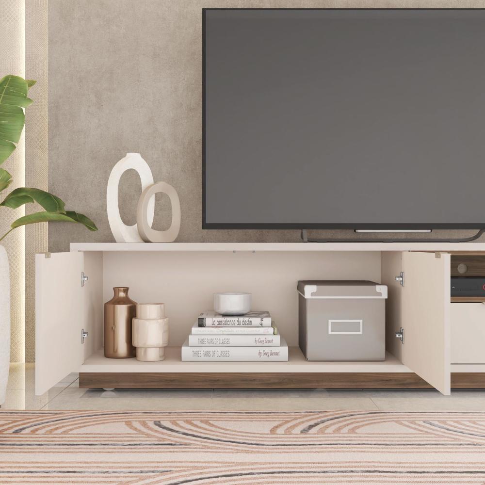 Bancada Rack TV até 75 Polegadas 218cm Renda Caemmun