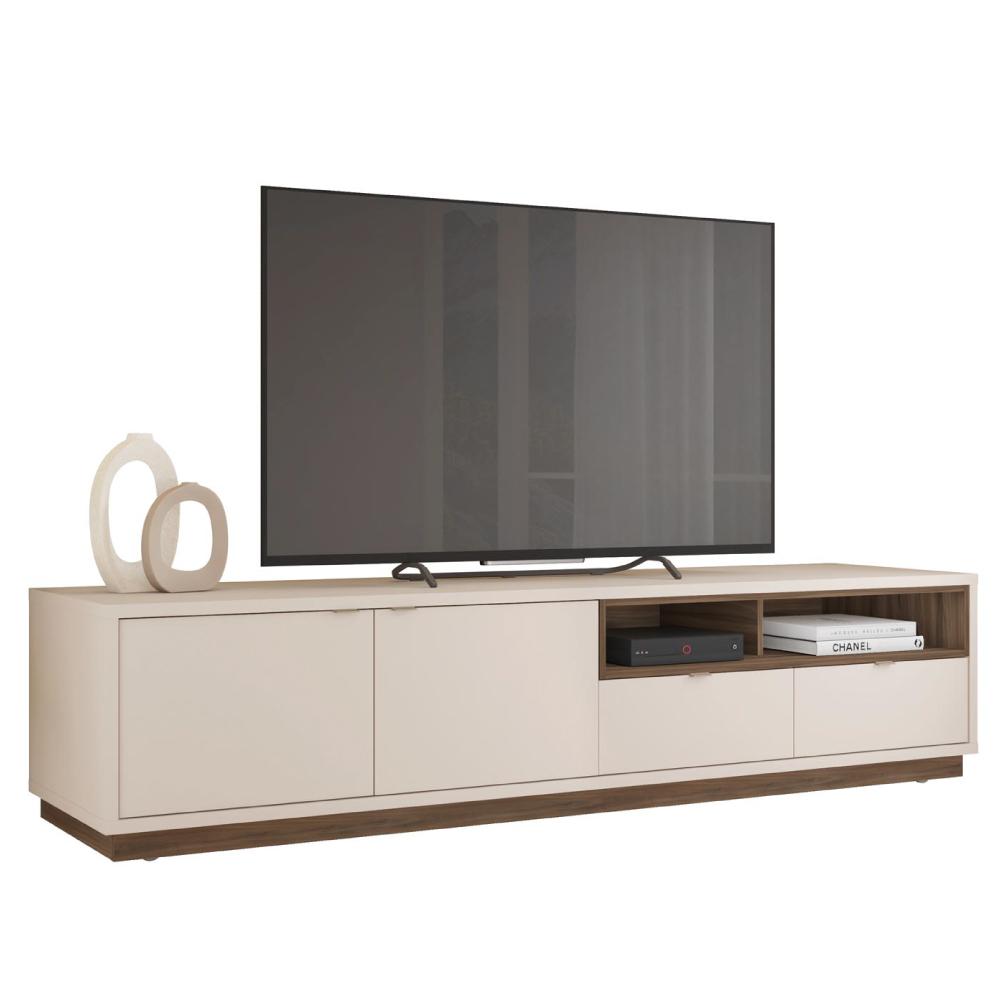 Bancada Rack Tv Até 75 Polegadas 2 Portas New Renda Caemmun