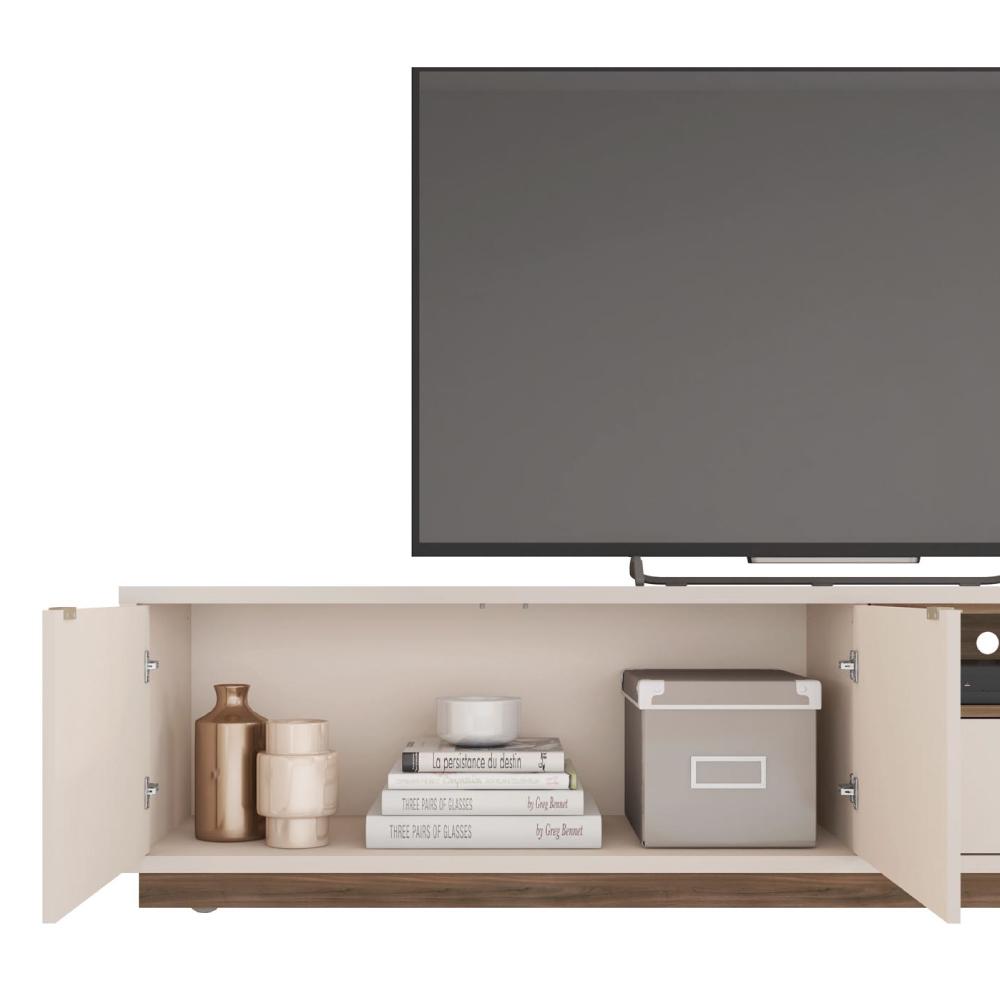 Bancada Rack Tv Até 75 Polegadas 2 Portas New Renda Caemmun