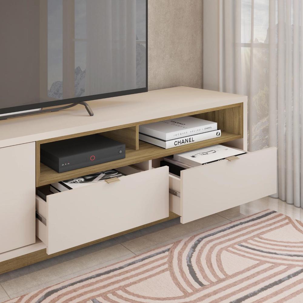 Bancada Rack Tv Até 75 Polegadas New Renda 2 Portas Caemmun
