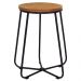 Banco Cross Baixo Decorativo Preto - Overseas
