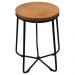 Banco Cross Baixo Decorativo Preto - Overseas