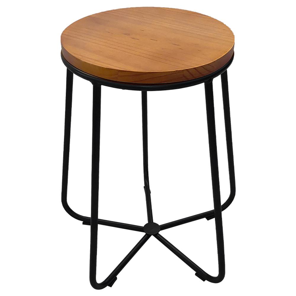 Banco Cross Baixo Decorativo Preto - Overseas