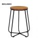 Banco Cross Baixo Decorativo Preto - Overseas
