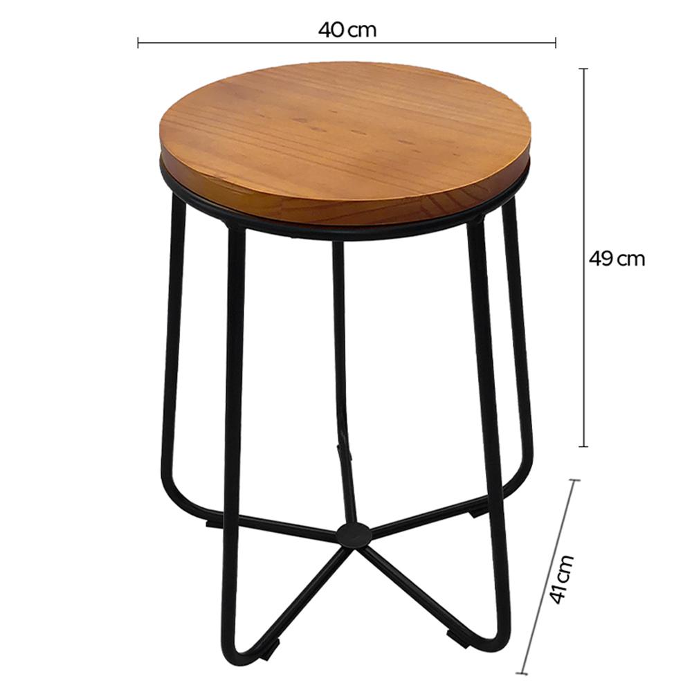 Banco Cross Baixo Decorativo Preto - Overseas