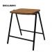 Banco Stak Decorativo Baixo Preto - Overseas