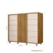 Cômoda 5 Gavetas Com 2 Portas 136cm Buriti Off White Pegasus Caemmum