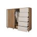 Cômoda 5 Gavetas Com 2 Portas 136cm Buriti Off White Pegasus Caemmum