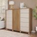 Cômoda Sapateira 2 Portas 5 Gavetas  Marrom Pegasus Caemmun
