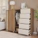 Cômoda Sapateira 2 Portas 5 Gavetas  Marrom Pegasus Caemmun