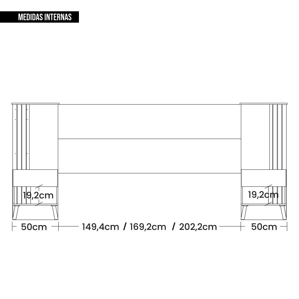 Cabeceira Para Cama Casal Extensível Reflex Marrom Caemmun