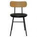 Cadeira Retro Decorativa Com Encosto Madeira Preta Overseas