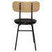 Cadeira Retro Decorativa Com Encosto Madeira Preta Overseas