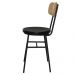 Cadeira Retro Decorativa Com Encosto Madeira Preta Overseas