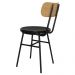 Cadeira Retro Decorativa Com Encosto Madeira Preta Overseas