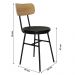 Cadeira Retro Decorativa Com Encosto Madeira Preta Overseas
