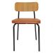 Cadeira Student Decorativa Preta Caramelo Overseas