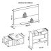 Conjunto Sala De Estar Malha Mesa Painel Aparador Caemmun