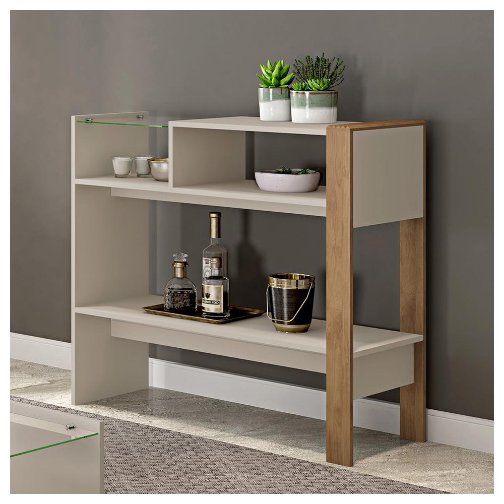 Conjunto Sala De Estar Malha Mesa Painel Aparador Caemmun
