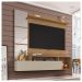 Conjunto Sala De Estar Mesa Painel Inbox Marrom Caemmun