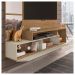 Conjunto Sala De Estar Mesa Painel Inbox Marrom Caemmun