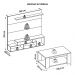 Conjunto Sala De Estar Mesa Painel Inbox Marrom Caemmun